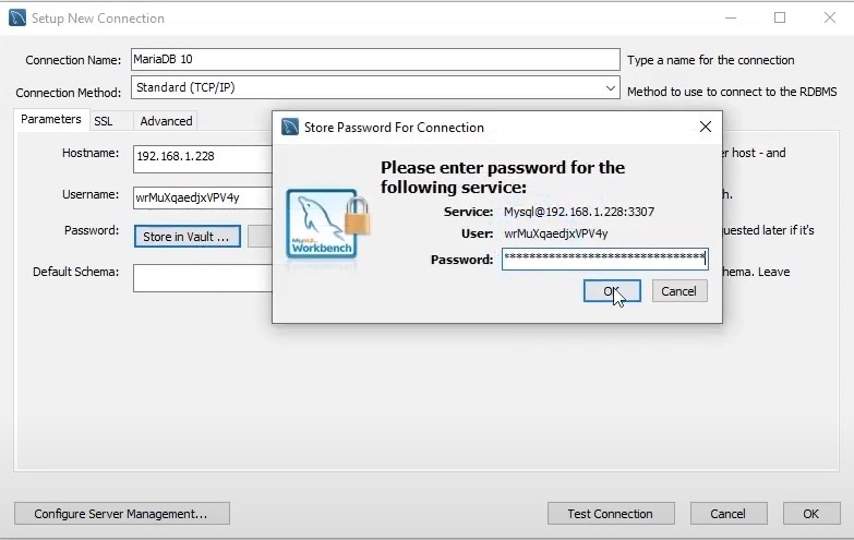 Mysql Connection password