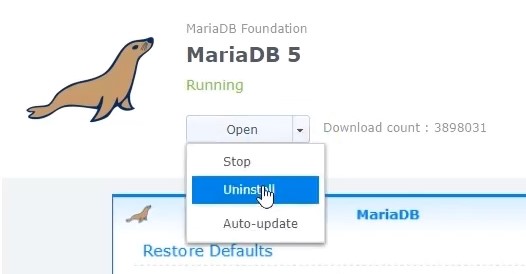 Uninstall MariaDb5